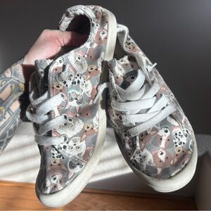 Isaac Mizrahi Womans Multicolor Dog Sneakers